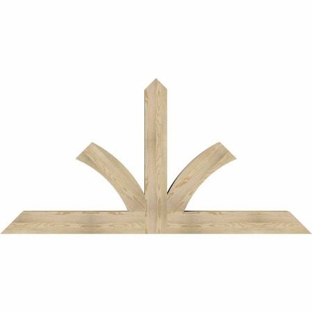 Ekena Millwork Richland Rough Sawn Timber Gable Bracket, Douglas Fir, 84"W x 42"H x 6"D x 6"F, 12/12 Pitch GBW084X42X0606RIC00RDF
